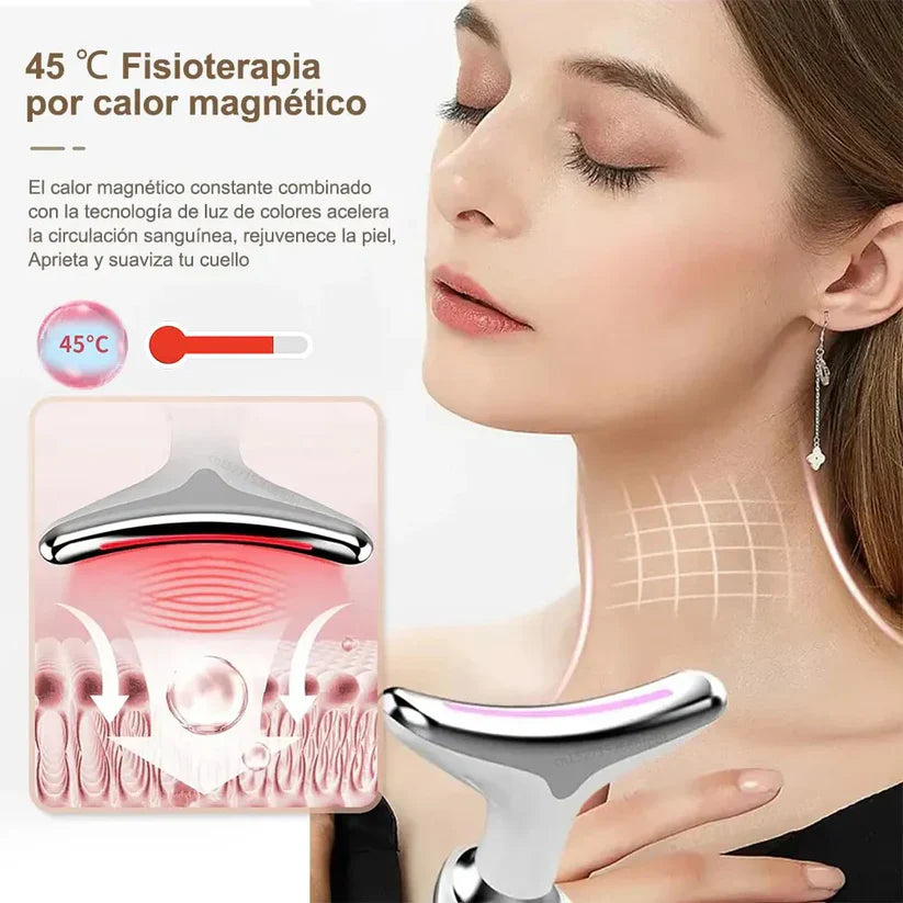 MASAJEADOR FACIAL Y DE CUELLO – LIFTING Y REDUCCIÓN DE PAPADA – EDICIÓN LIMITADA